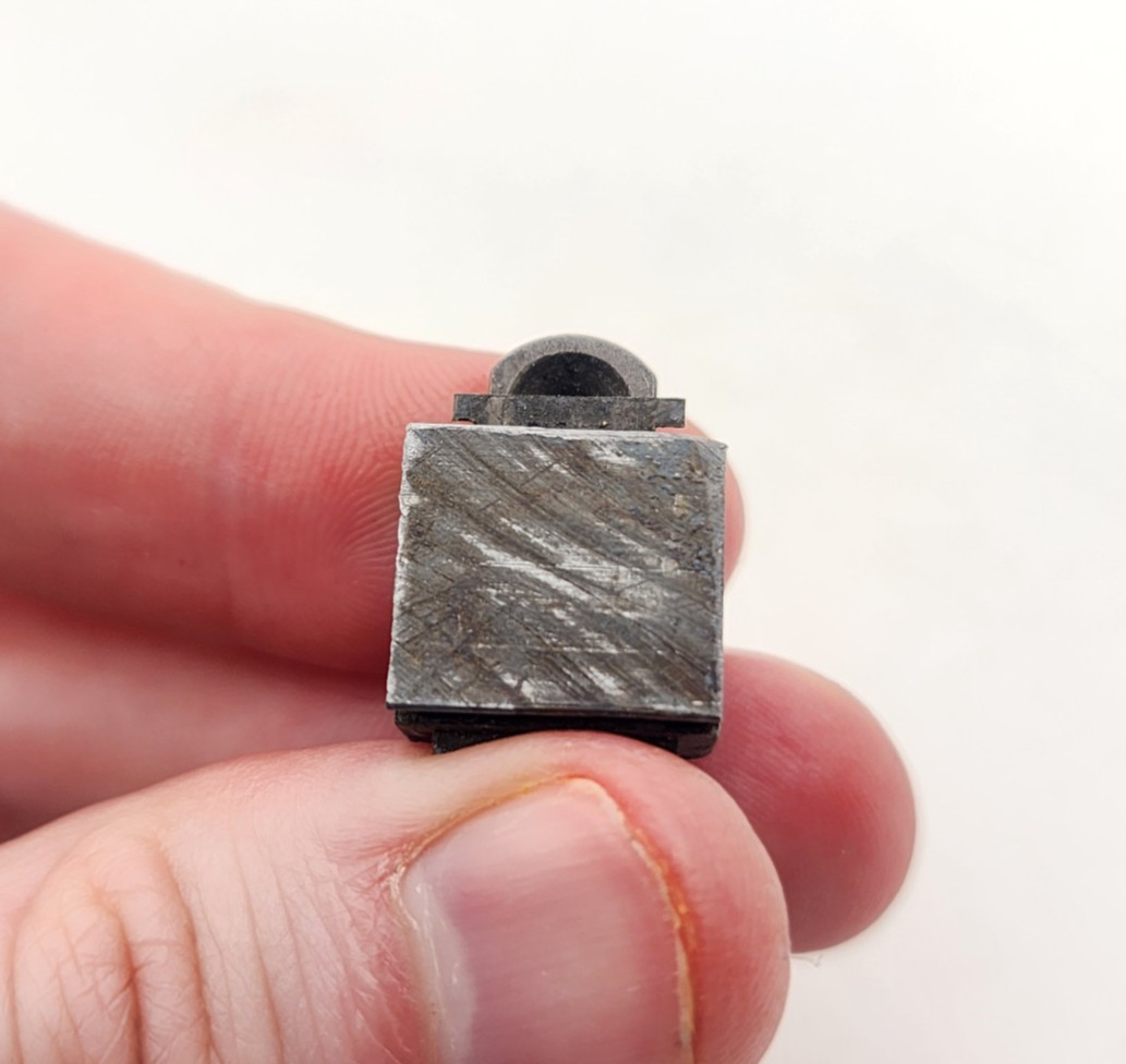 Original USGI M1 Carbine Square "S" Stamp Rear Flip Sight (Damaged Corners)