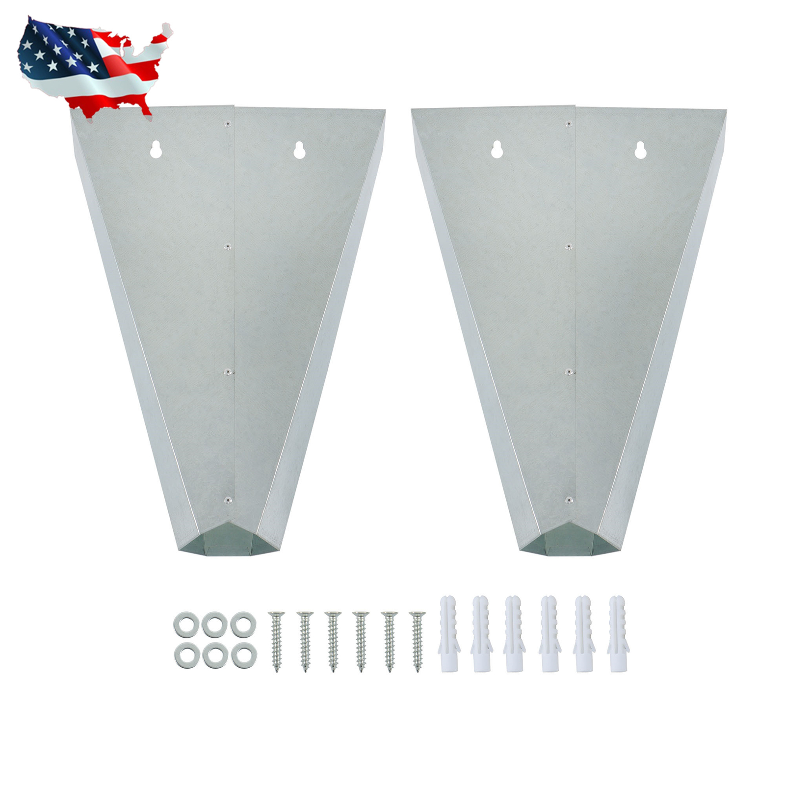 2×Medium Size Chicken Cone Galvanized Steel Poultry Restraining Cone for Chicken