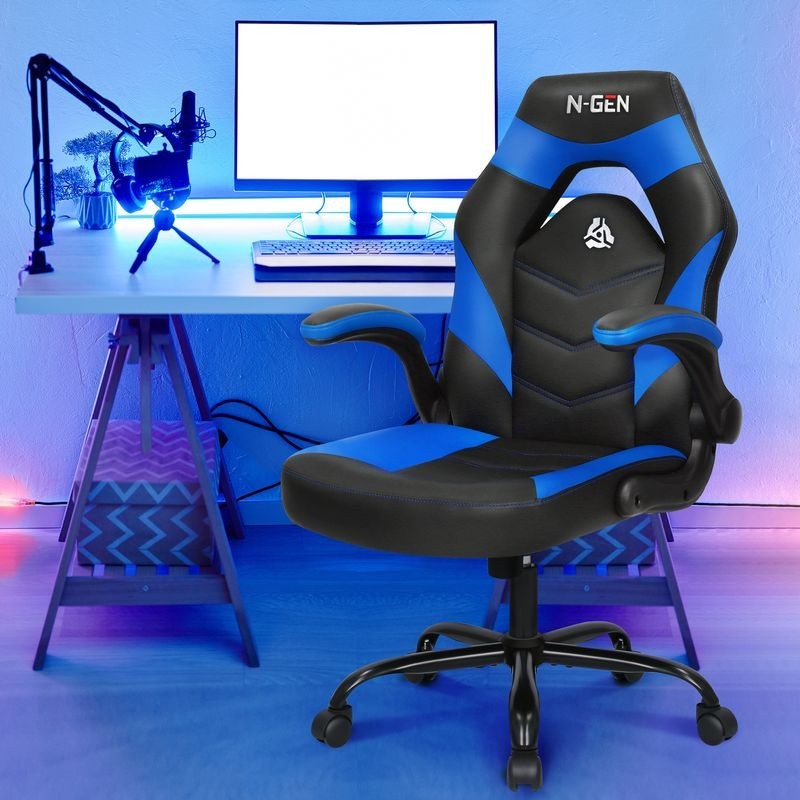 N-GEN Video Gaming Chair Ergonomic Computer Desk Office Chair w/ Lumbar Support