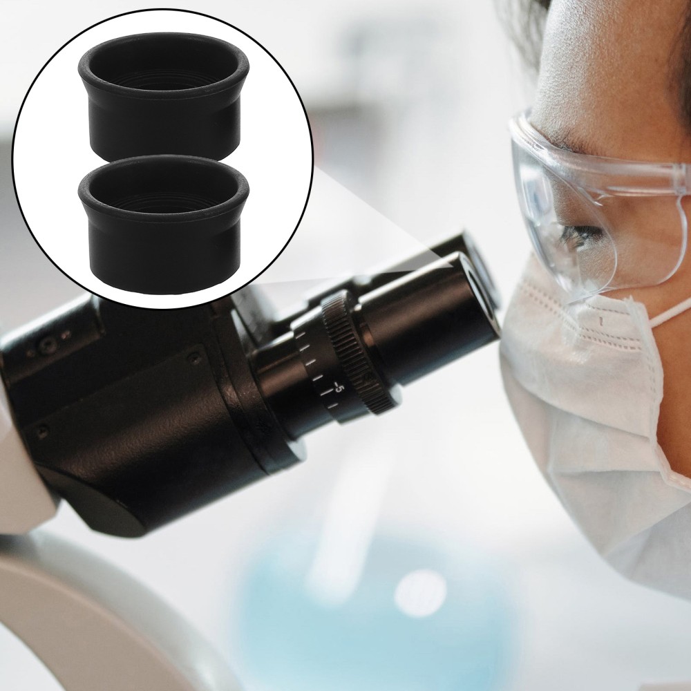 2Pcs Microscope Eyepiece Cover Binocular Cups Binoculars Rubber