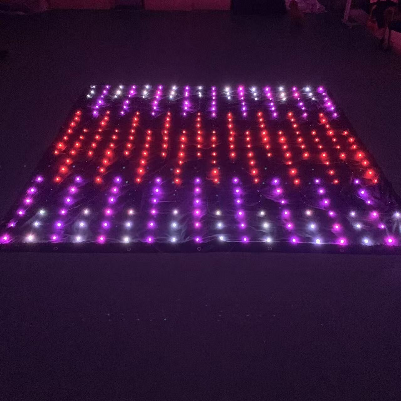 LED Stage Backdrop 6x4m Wedding Party vision Curtain rgb LED dmx video drape P12