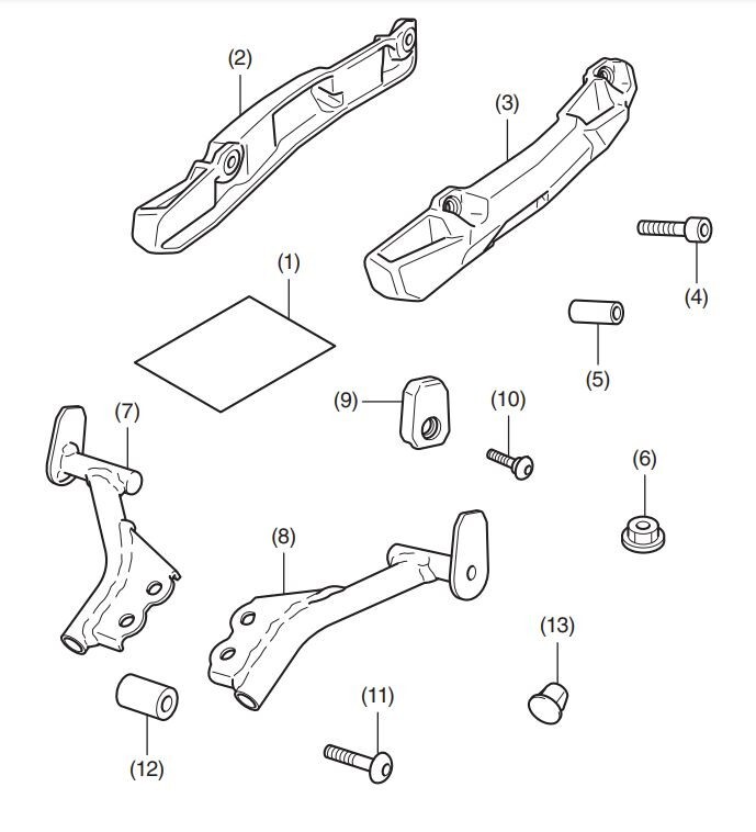 2021-2025 OEM Genuine Honda NC750X DCT Pannier Stays 08L71-MKW-D00