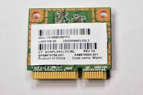 OEM HP Chromebook 14-SMB Genuine WiFi Wireless Card 676786-001 676690-001 - 216