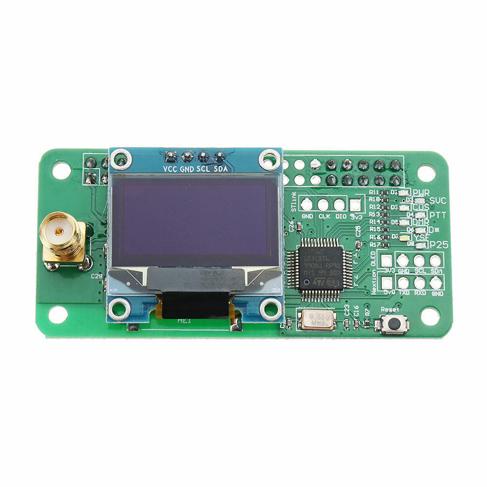 Assembled MMDVM hotspot Support P25 DMR YSF + Raspberry pi +OLED +Antenna + Case