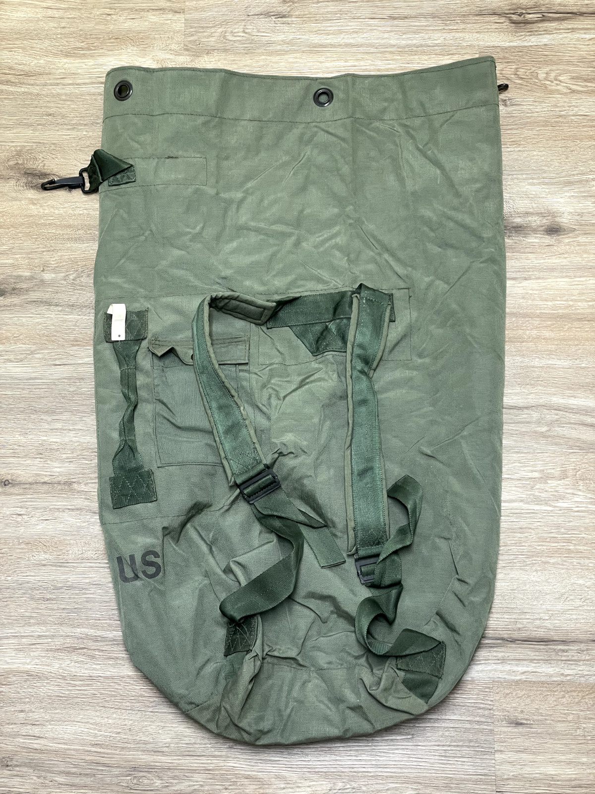 US Military Duffel Bag, OD Green, Top Load, With Backpack Straps