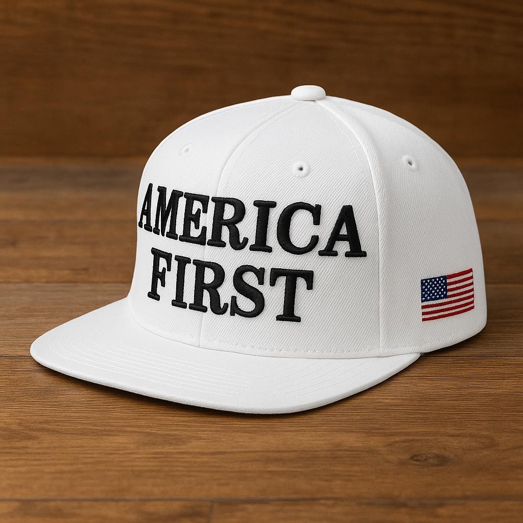 America First Embroidered Hat USA Patriotic Snapback Cap