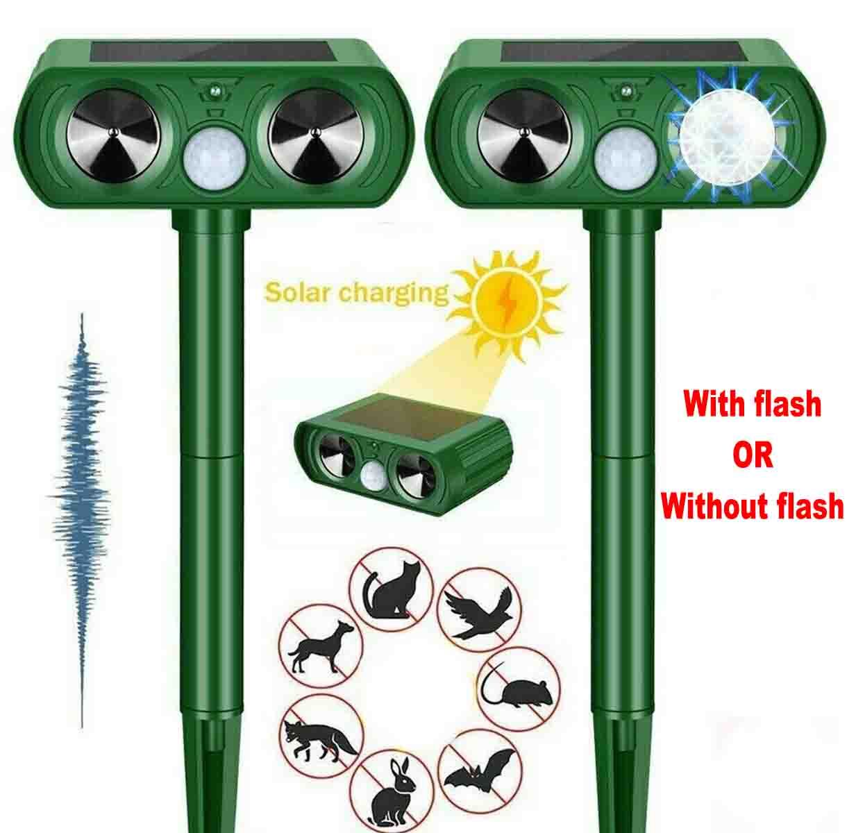Ultrasonic Sound Pest Repellent Control Solar Wild Animal Repeller Rat Deterrent