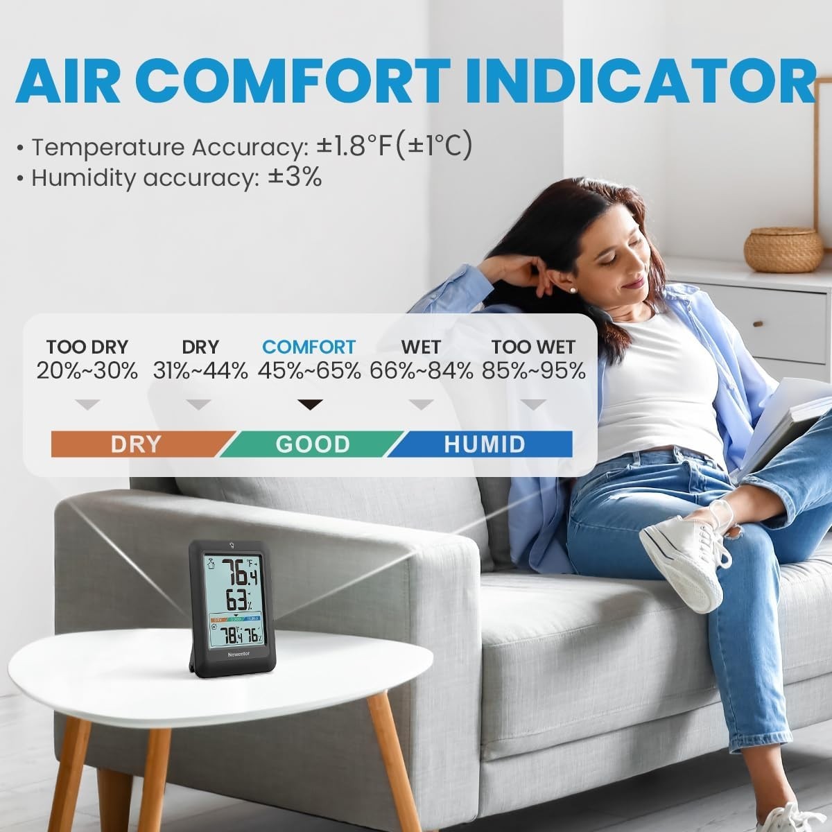 Indoor Outdoor Thermometer Wireless, Weather Stations Wireless Indoor Outdoor...