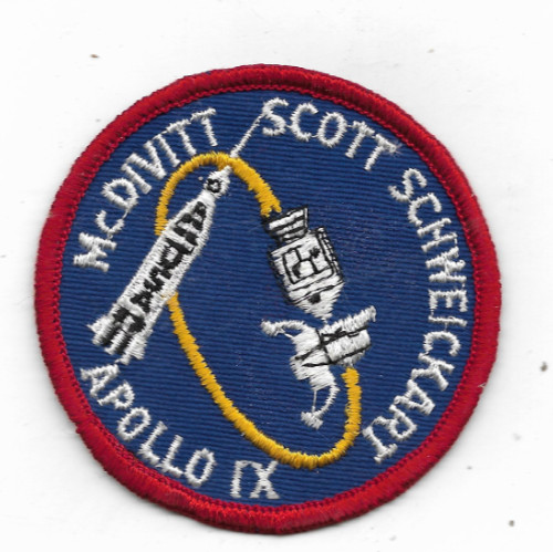 Apollo IX---Embroidered Mission Patch---McDIVITT SCOTT SCHWEICKART---3 1/2"