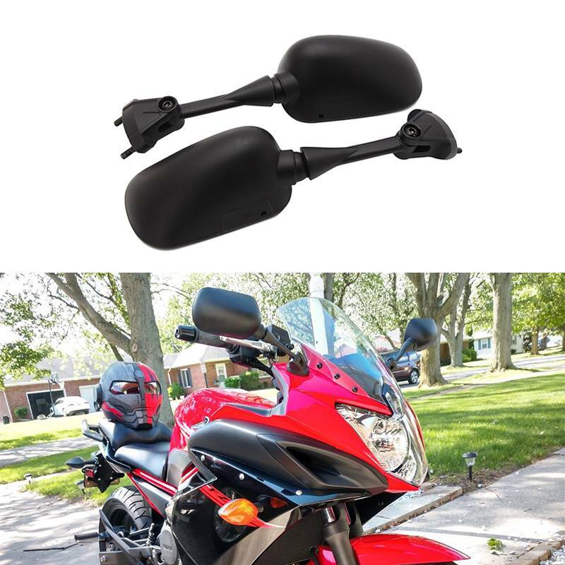 Pair Black Side Rear View Mirrors for Yamaha FZ6R YZF R1 R6 R6S YZF-R1 YZF-R6