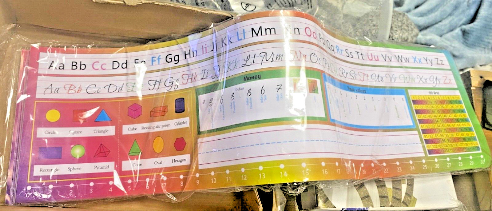 Cursives, Math School learning Tool Self-Adhesive Vinyl Desktop  Nameplate Tags