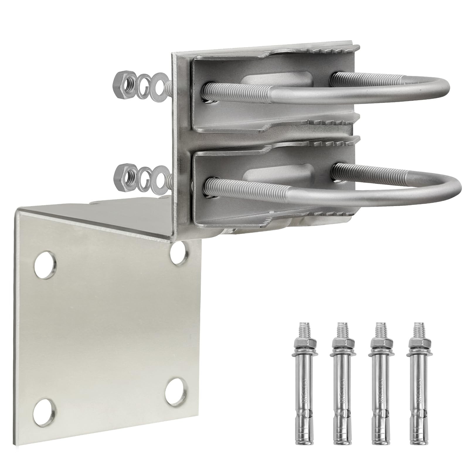 MOOKEERF Antenna Pole Mount Bracket Kits - 1 Set Antenna Pole Mast Mount Brac...