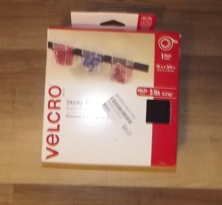 VELCRO Brand Sticky Back 15' x 3/4" Tape, Black, 90081 T121 NEW