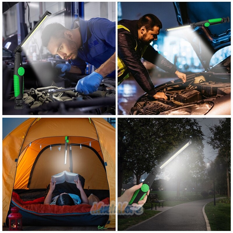 10000LM Multifunction COB LED Slim Work Light Lamp Rechargeable Flashlight Torch