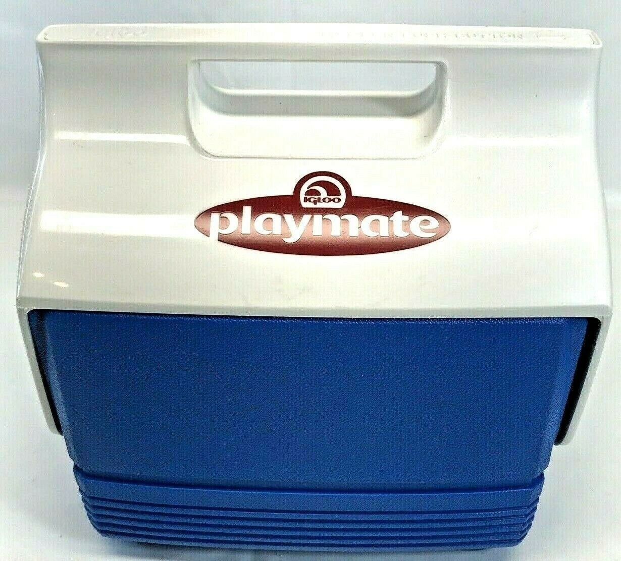 Igloo Playmate Mini Mate Blue & White Personal Cooler Made In USA Vintage
