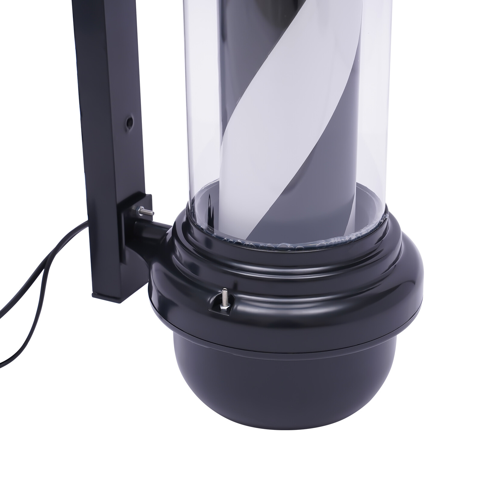 Barber Pole Red Blue White Black Stripes LED light Outdoor Rotating Wall Lamp US