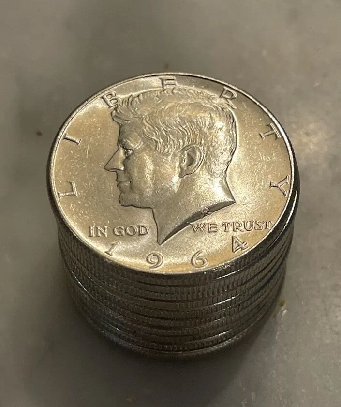 [Lot of 10] - 1964 Kennedy Half Dollar - 90% Silver Choose How Many Lots of 10!