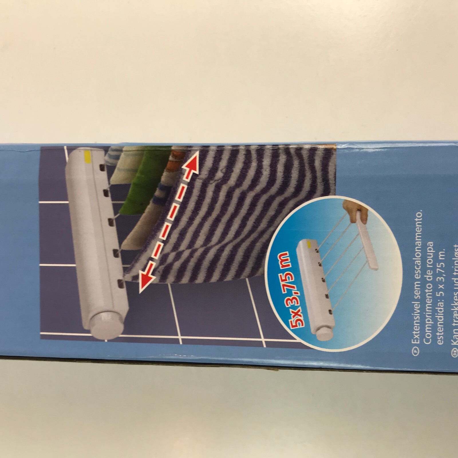 Vintage Automatic White Clothesline 3.75m Length