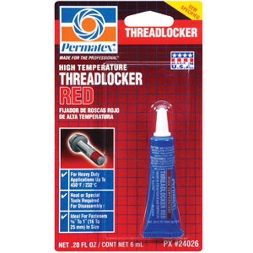 Permatex Red High Temperature Threadlocker 6ml Tube