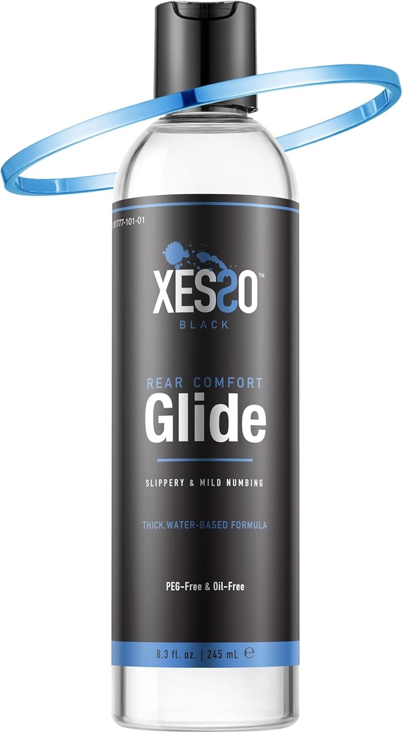XESSO Anal Desensitizing Lube 8.3 Fl Oz, Water-Based Lubricant Rear Comfort Glid