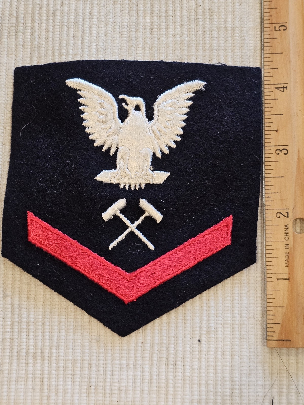 WWII USN Navy Metalsmith 3rd Class Rate Patch L@@K!!!
