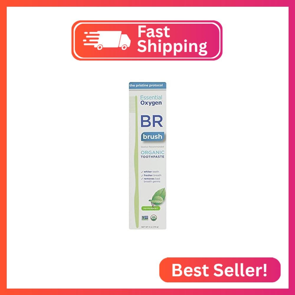 Essential Oxygen BR Organic Toothpaste Peppermint 4 oz