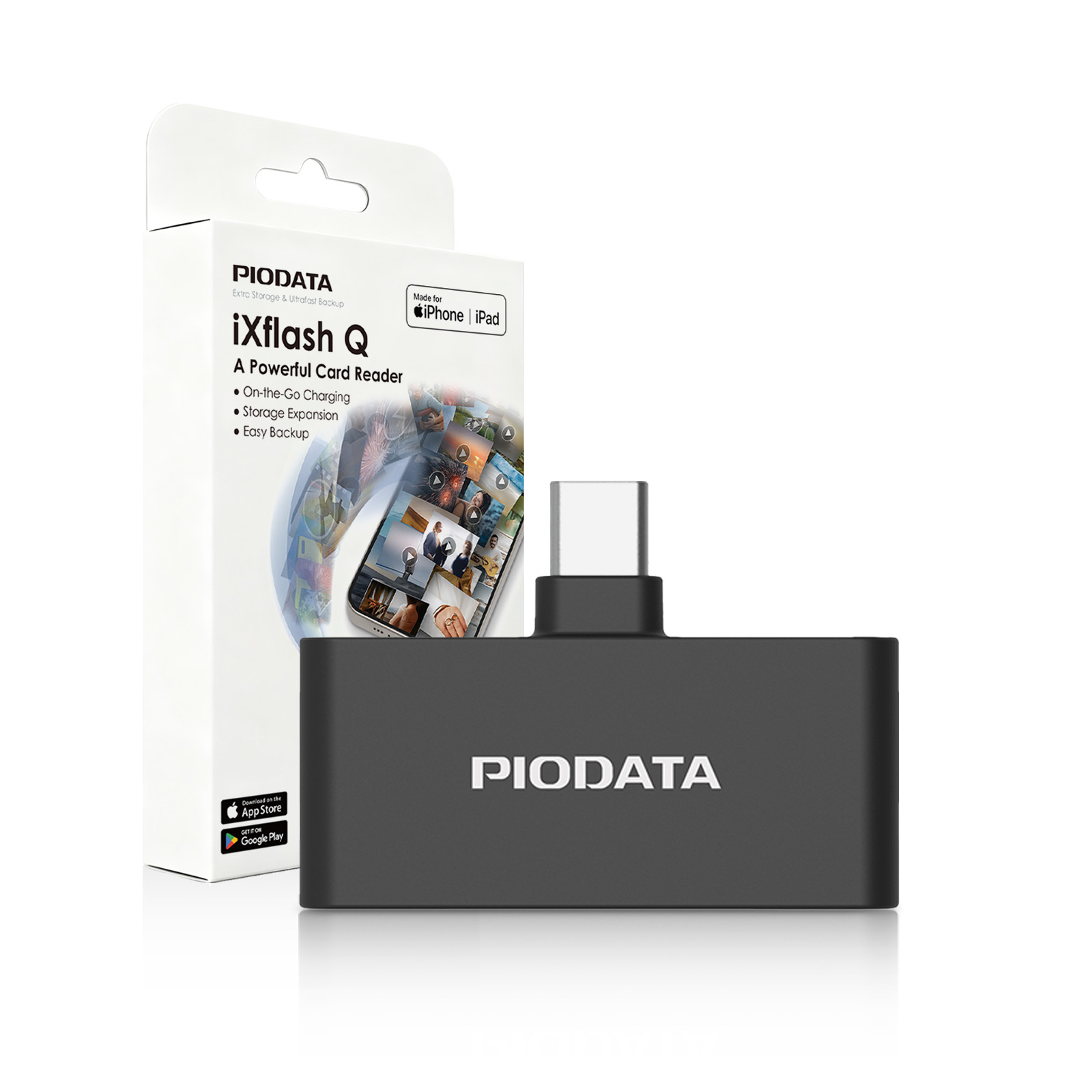 Micro SD Card Reader for USB C iPhone Android, Auto Photo Backup While Charging