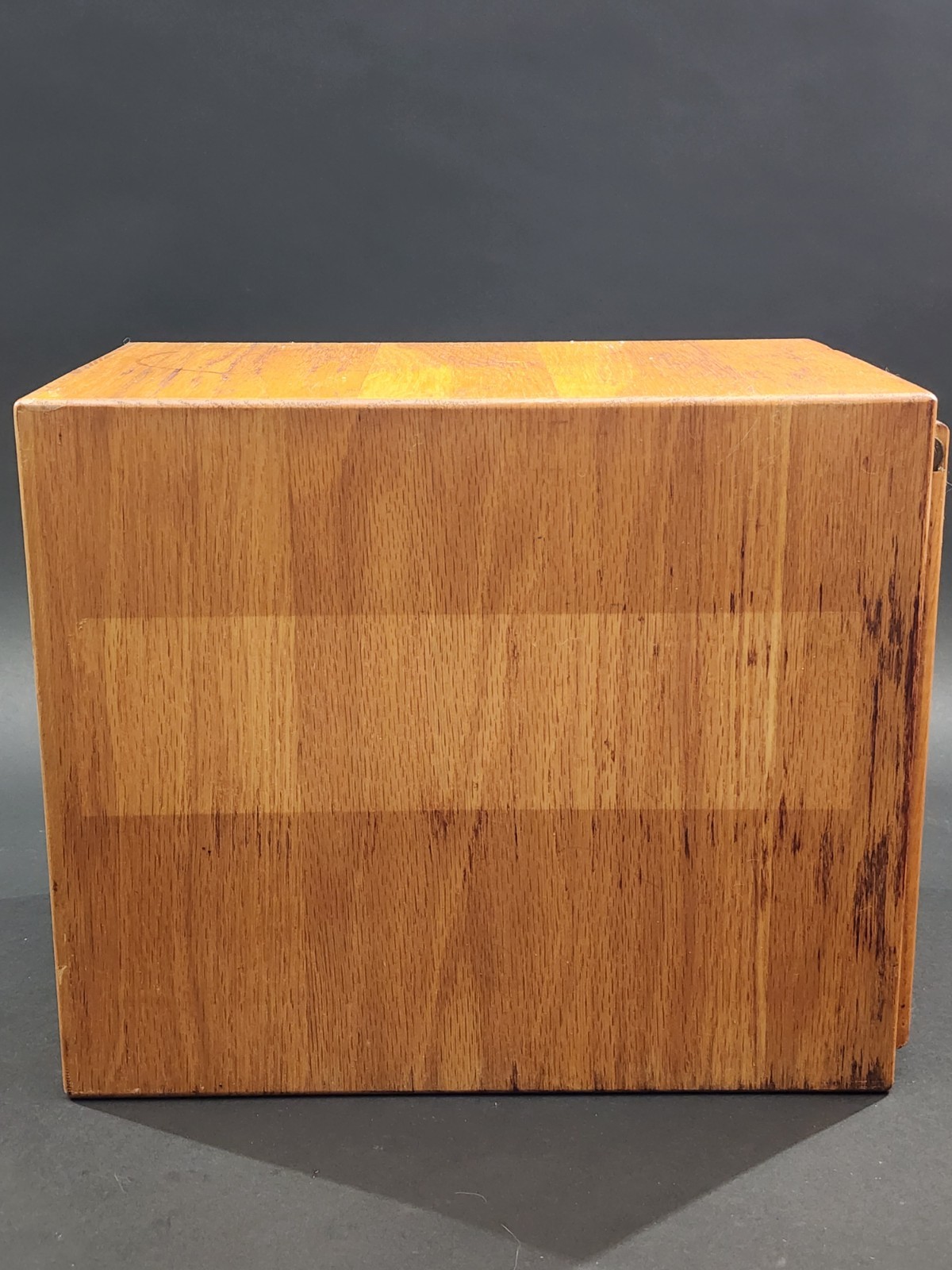 Vintage Eberbach Wood Microscope Slide Cabinet 25 tray #1