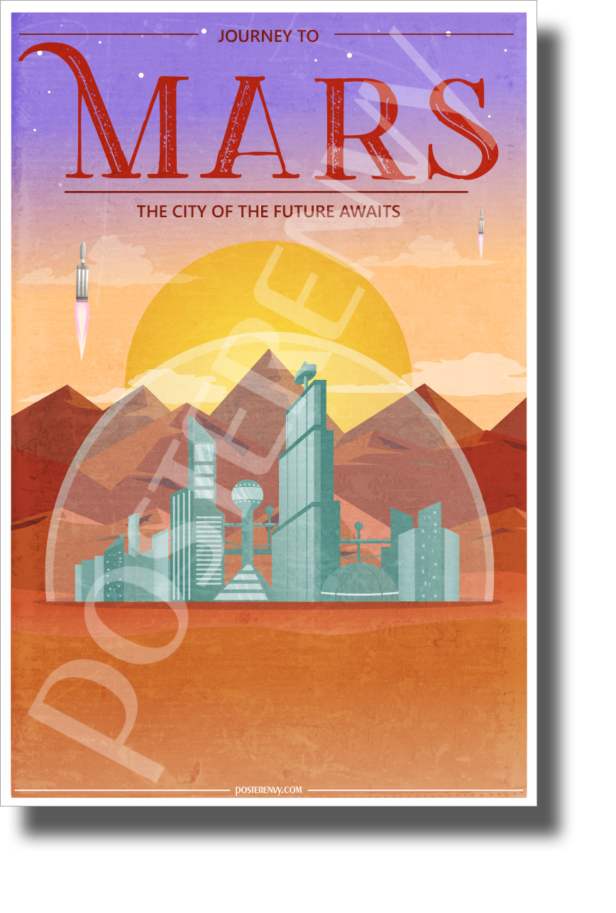 Journey to Mars - NEW Humor Novelty Vintage Style POSTER (hu459)