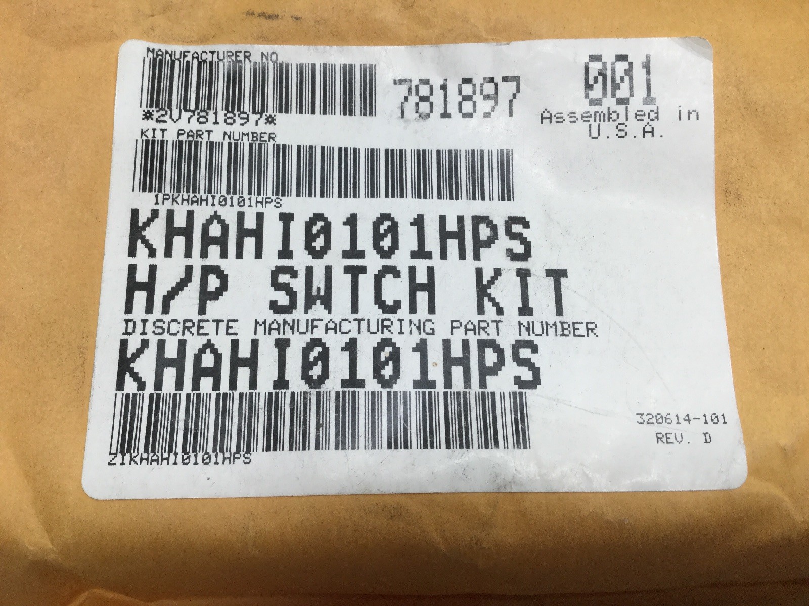 Orion High Pressure Switch Kit KHAHI0101HPS