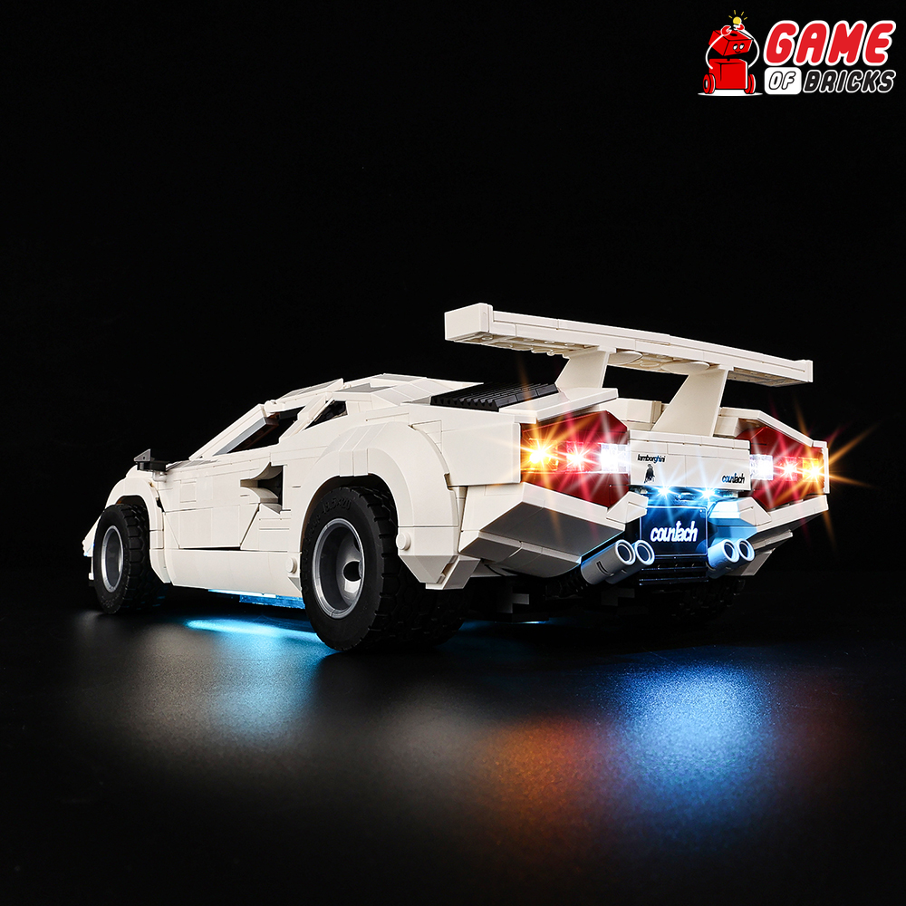 LED Light Kit for LEGO® Lamborghini Countach 5000 Quattrovalvole 10337 (Remote)