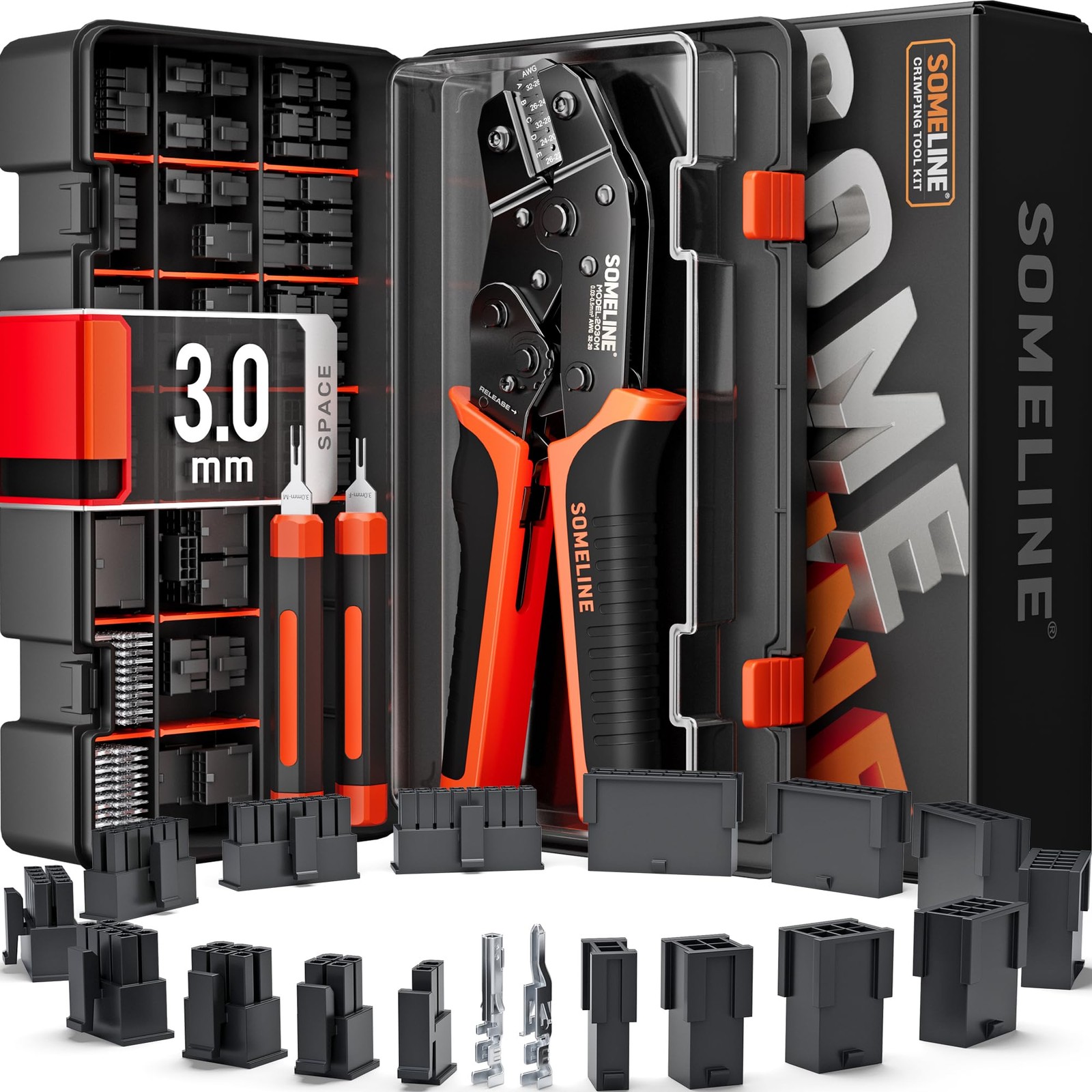 SOMELINE Micro-Fit 3.0 Connector Crimping Tool Kit, 2-16 Pin Dual Row 3.0mm