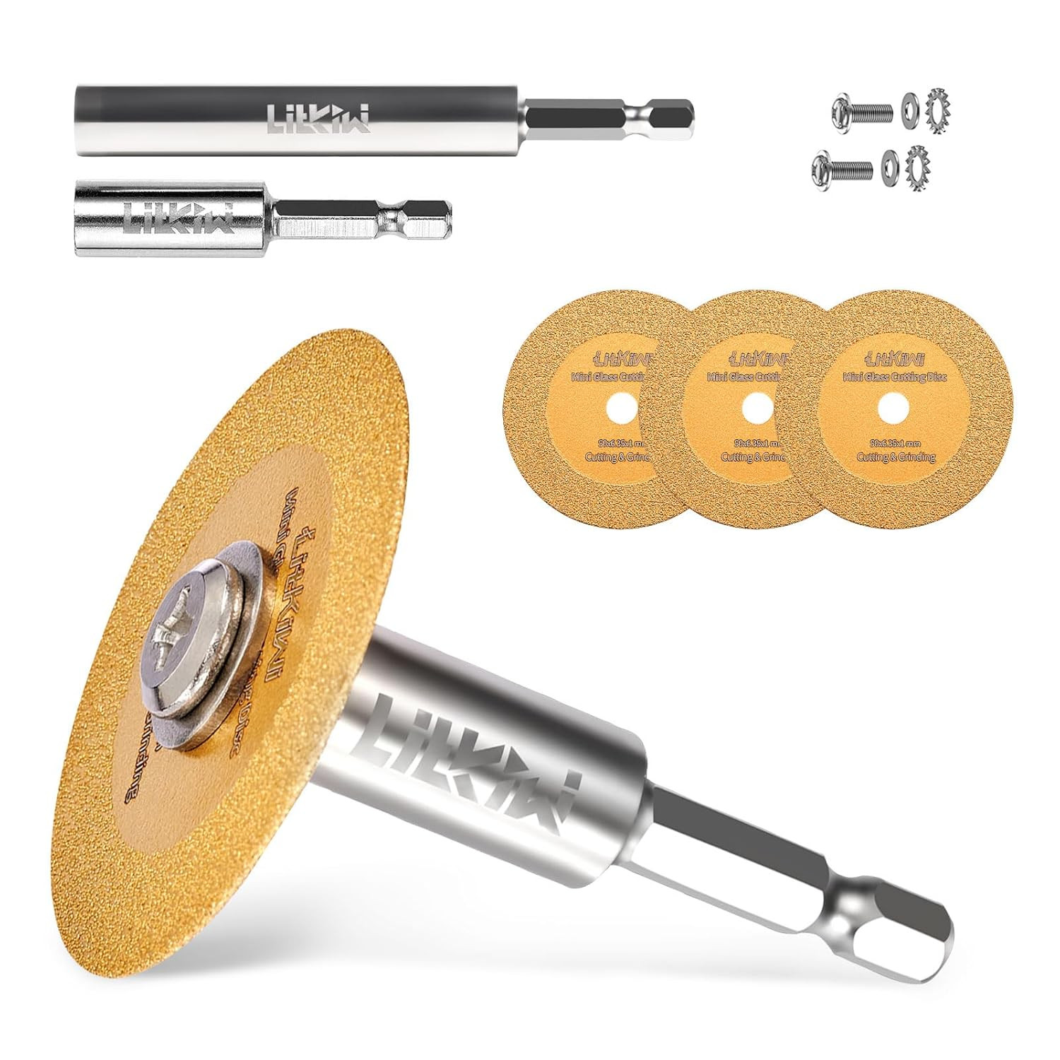 Mini Glasses Cutting Disc,1Mm Ultra-Thin Diamond Cutting Blade Wheel,With 2PCS 1
