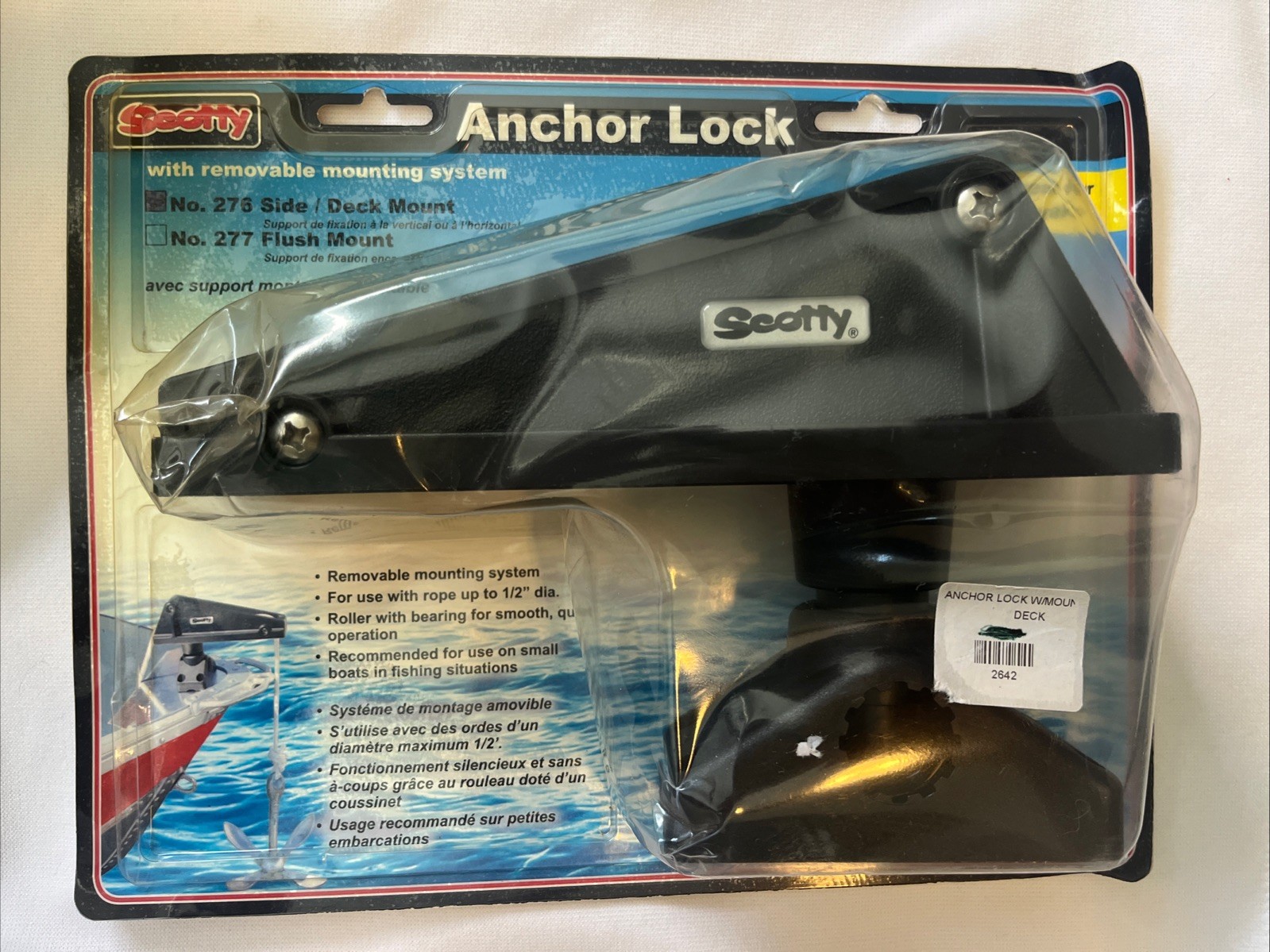 Scotty Anchor  ⚓️ Lock 276  Side Deck Mount NEW Removable Small 🚤 & Kayaks