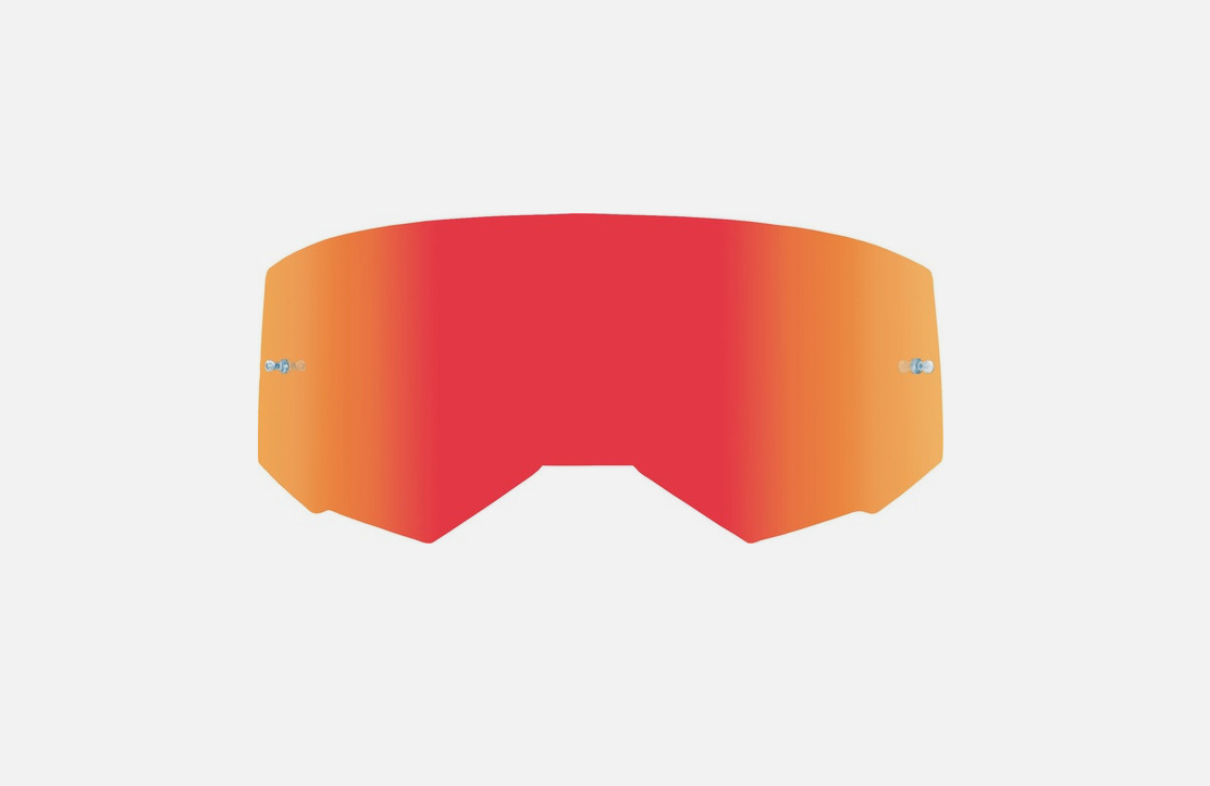 FLY RACING Adult Single Goggle Lens w/ Post - Red Mirror 37-5428