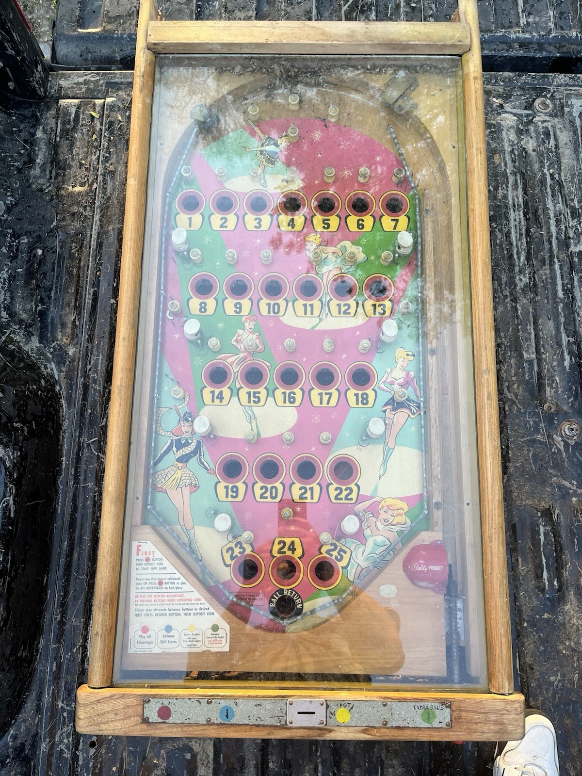 Vintage Ballys Bingo Pinball 1950s