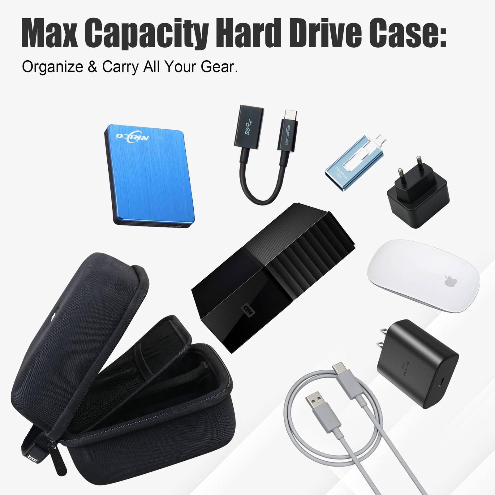 Bovke Hard Drive Case For Wd Elements My Book Seagate Expansion Desktop