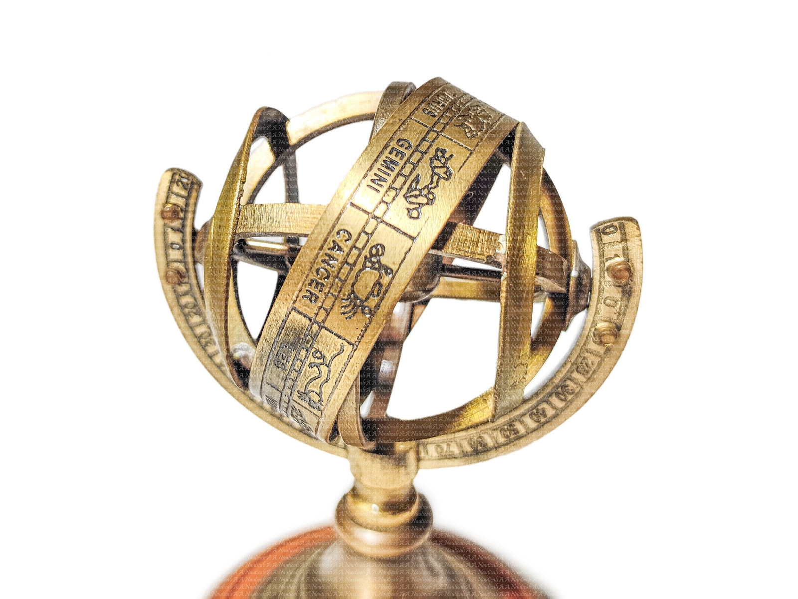 5 in Brass Armillary Sphere Astrolabe Globe - Nautical Tabletop Decor Gift