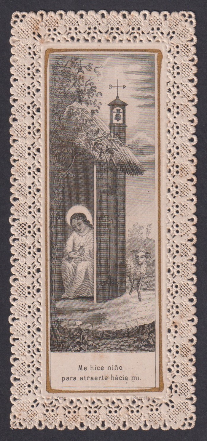 Holy card antique canivet de Jesus Niño santino image pieuses estampa