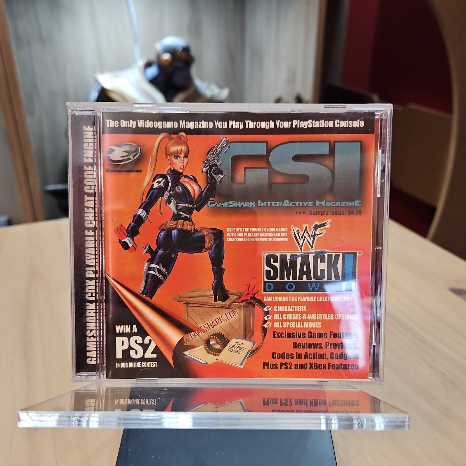 GameShark Cheat Code Engine Interactive Magazine CD-ROM WWF SmackDown 2001