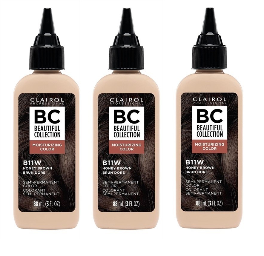BL Clairol Beautiful Coll. #B11W Honey Brown 3oz X 3 Packs