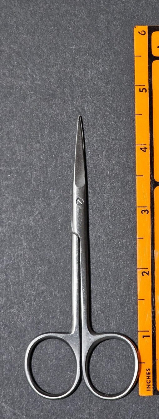 Military Iris Scissors U.S.G. Issued Stainless 4.5" Long N.O.S. Circa 1980's