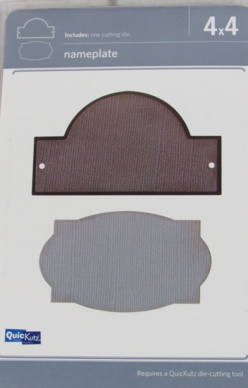 QuicKutz Nameplate 4x4, 1 Cutting Die Set REV-0220-S