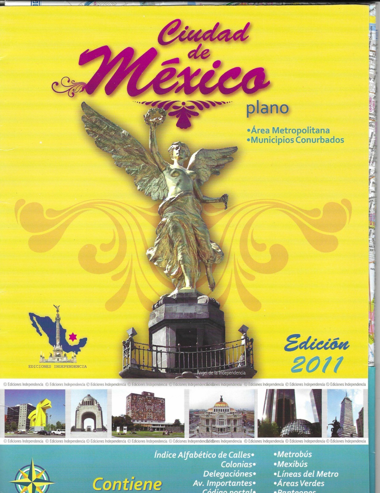 Mexico City Map, Mexico, Metropolitan Area Map Large Sheet map (Spanish Edition)