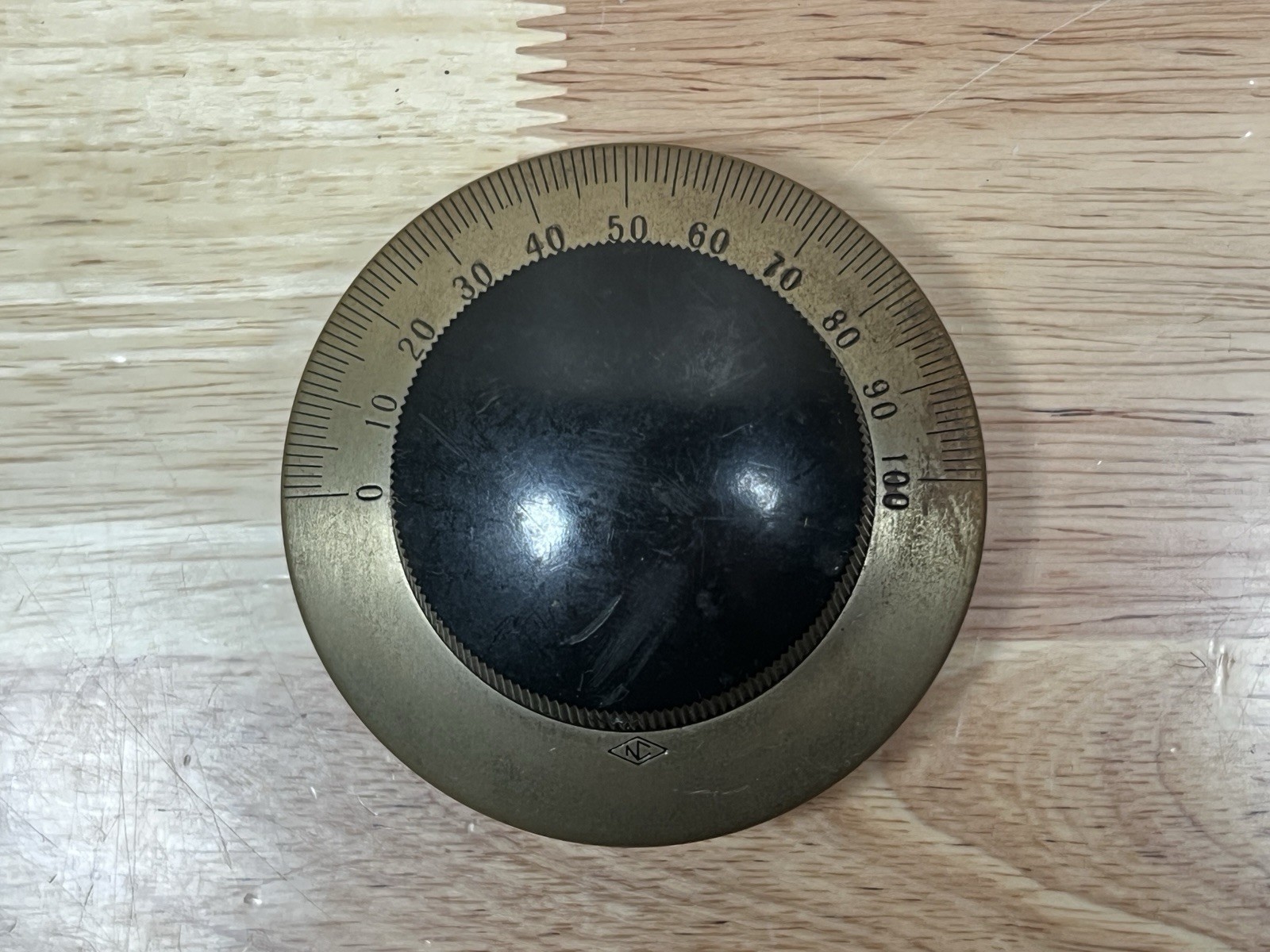 Vintage National Velvet Vernier Dial W/Knob HAM Antique Radio 0-100 3”