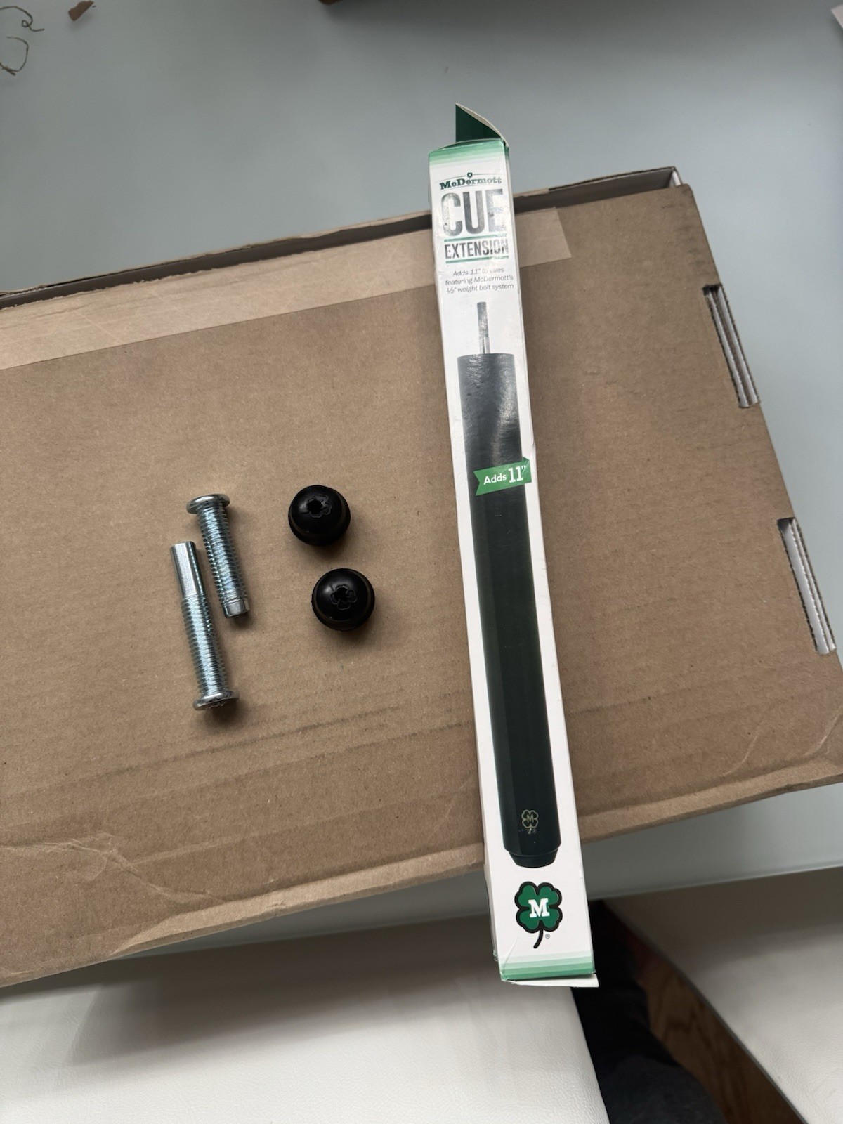 McDermott 11" Billiard Pool Cue Extension - WITH EXTRA WEIGHTS!!
