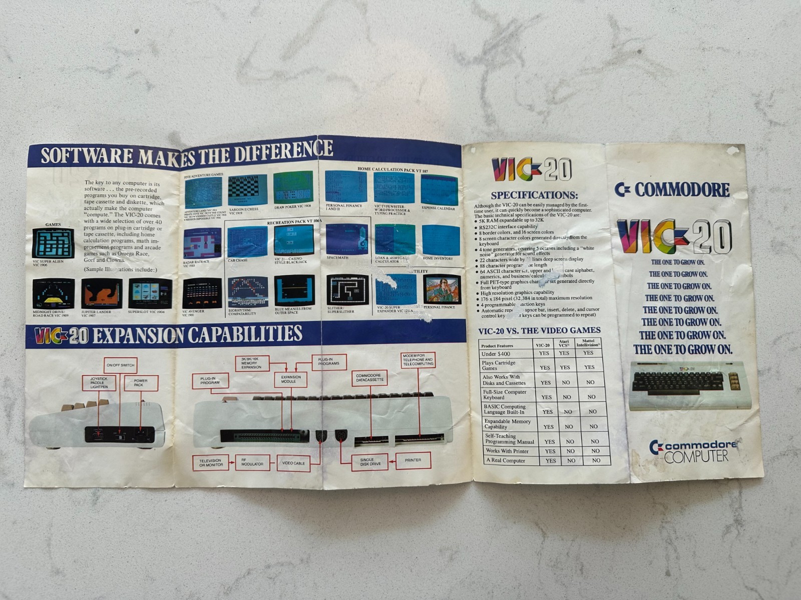 Rare Commodore VIC-20 Ad Pamphlet Flyer Fold-Out