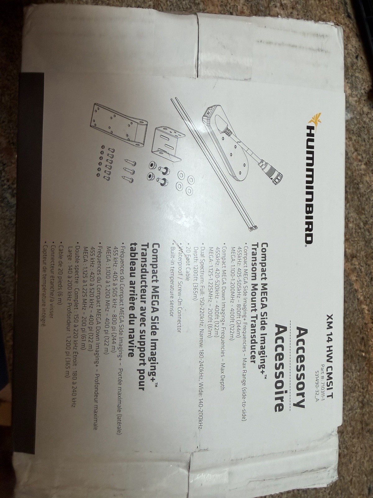 Humminbird XM-14-HW-CMSI-T Transom Mount Transducer Humminbird 710311-1