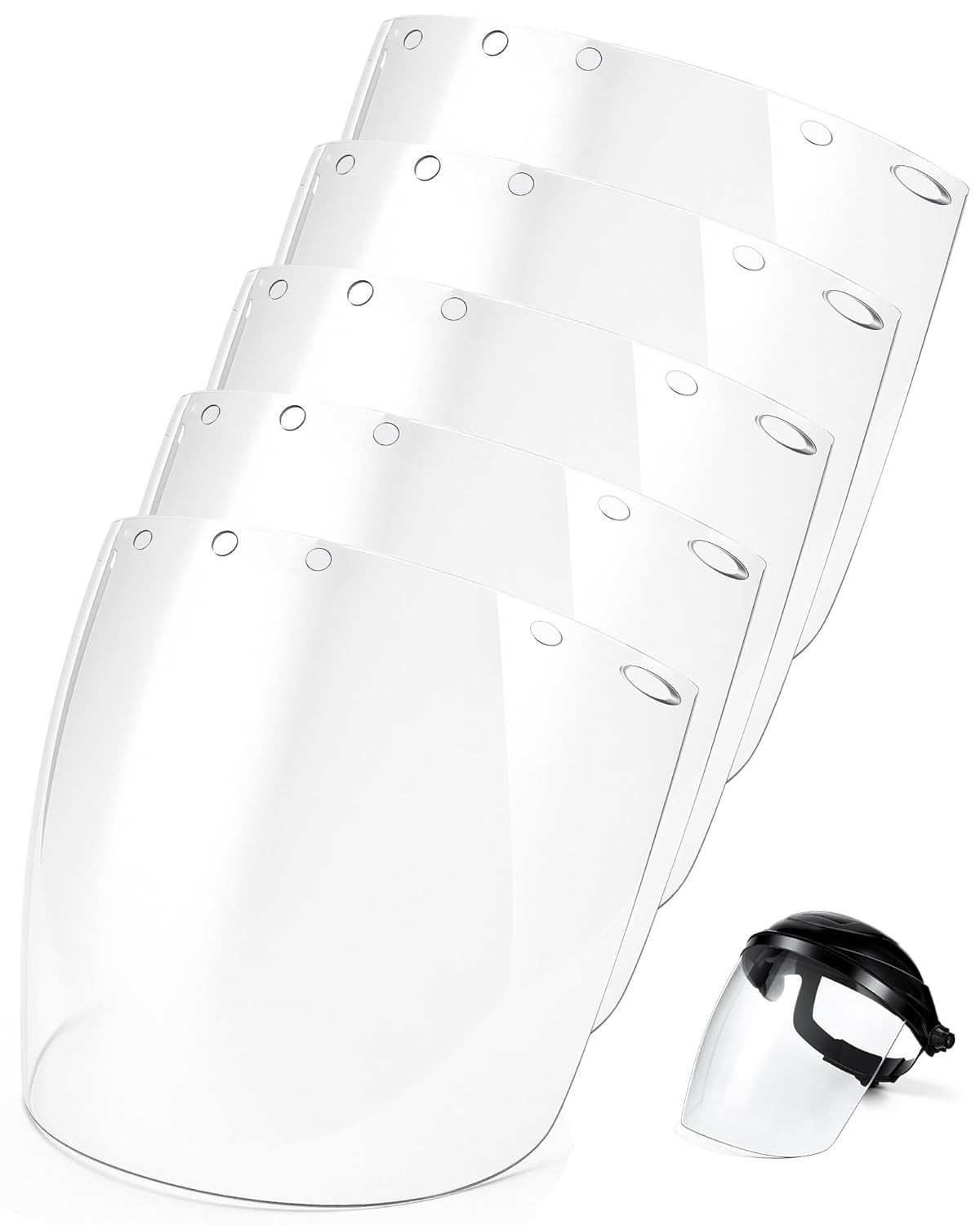 5 Pcs Replacement Face Shields Compatible with  Face Shield for Grinding and Cut