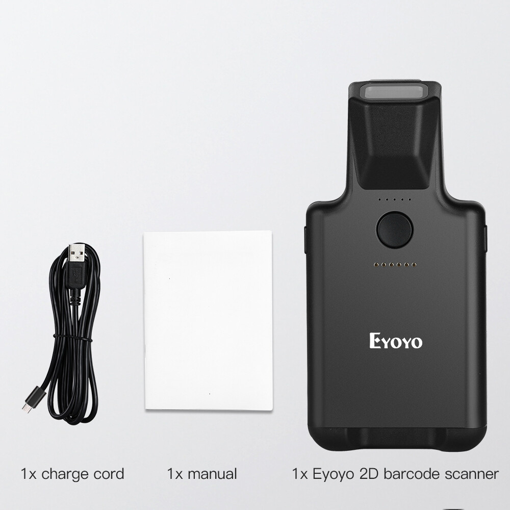Eyoyo 2D Bluetooth Barcode Scanner Phone Back Clip Wireless Data Matrix Code